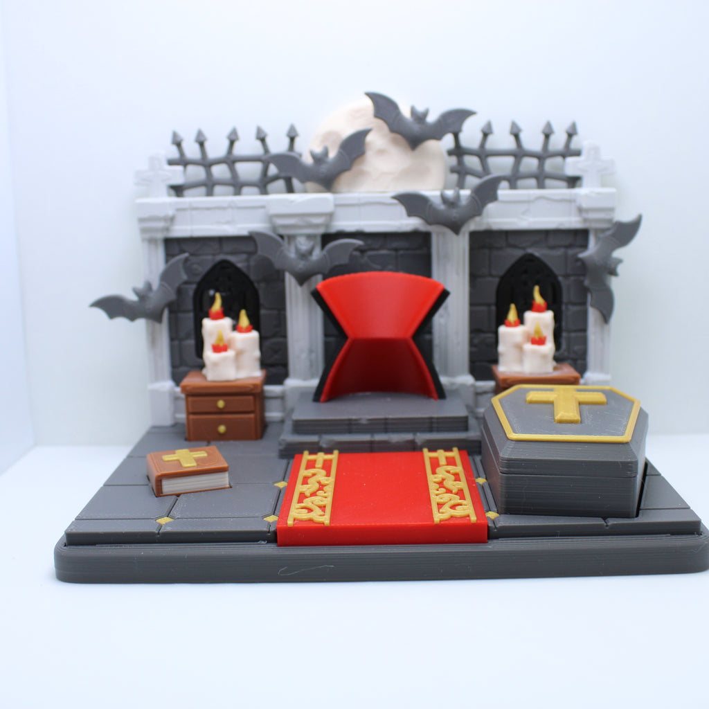 Dracula with Castle Display-3d printed desk companion