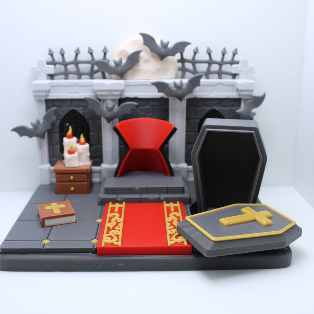 Dracula with Castle Display-3d printed desk companion