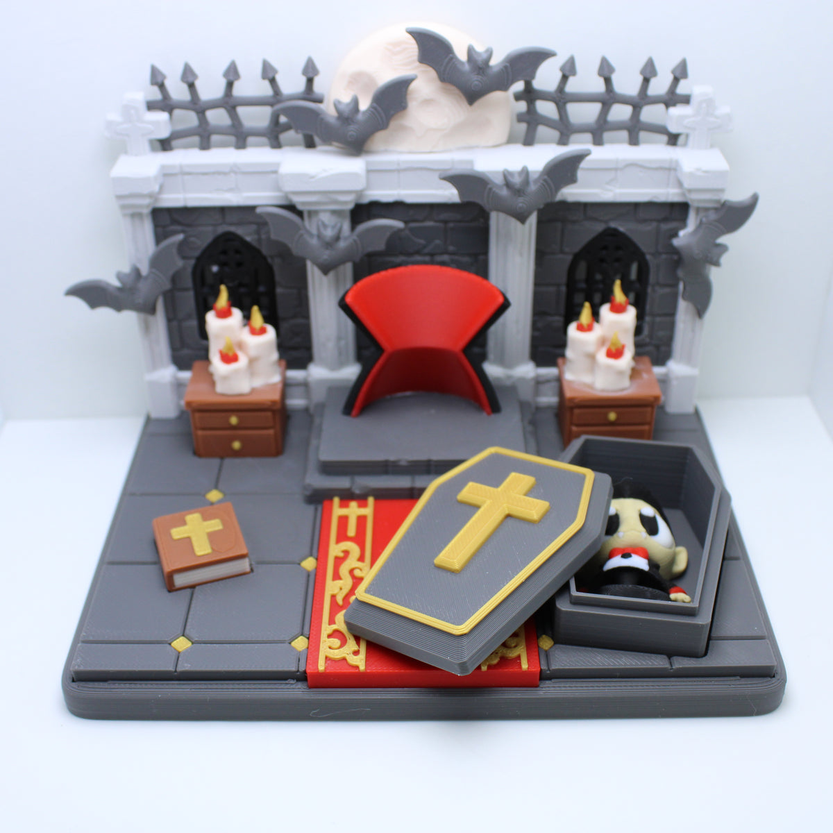 Dracula with Castle Display-3d printed desk companion