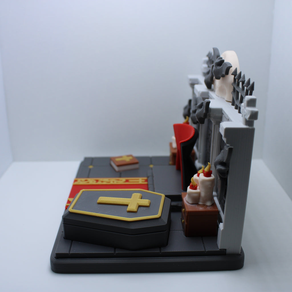 Dracula with Castle Display-3d printed desk companion