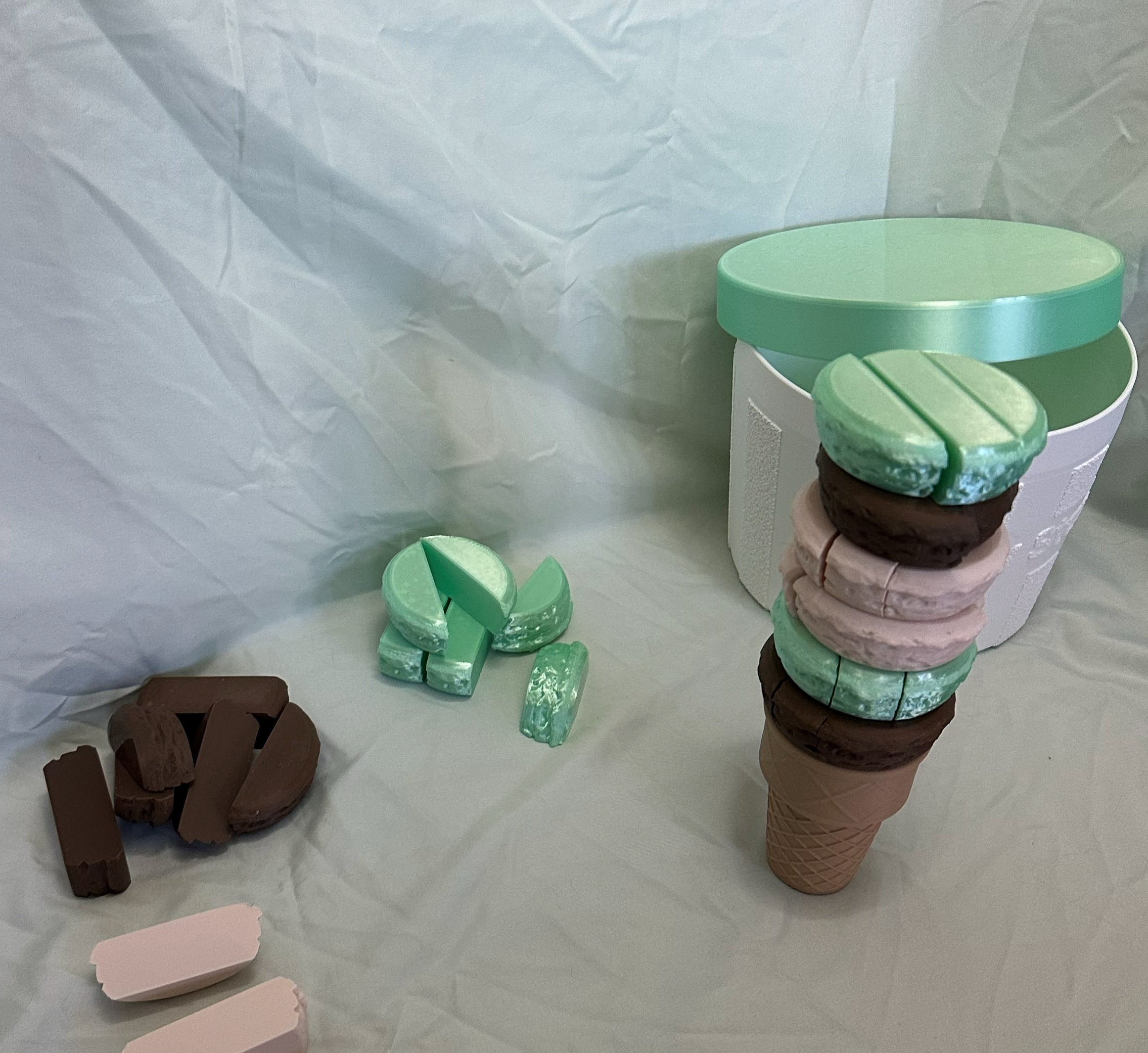 Scoopy Stacks – Ice Cream Stacking Game for Kids & Families (3D Printed)