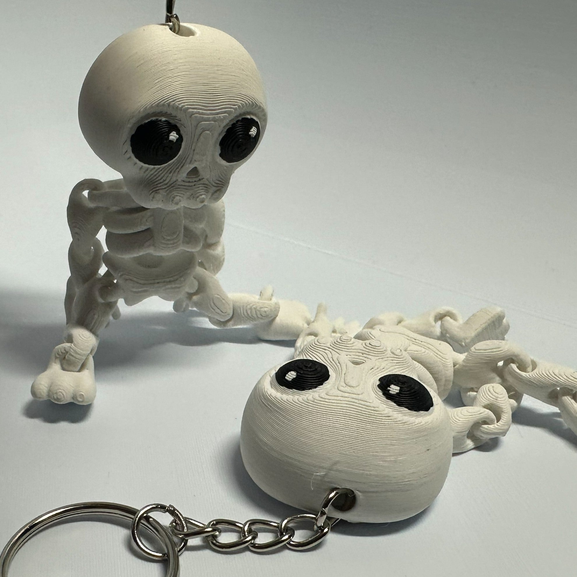 Not-So-Spooky Skeleton Fidget -3d Printed Desk Buddy & Keychain