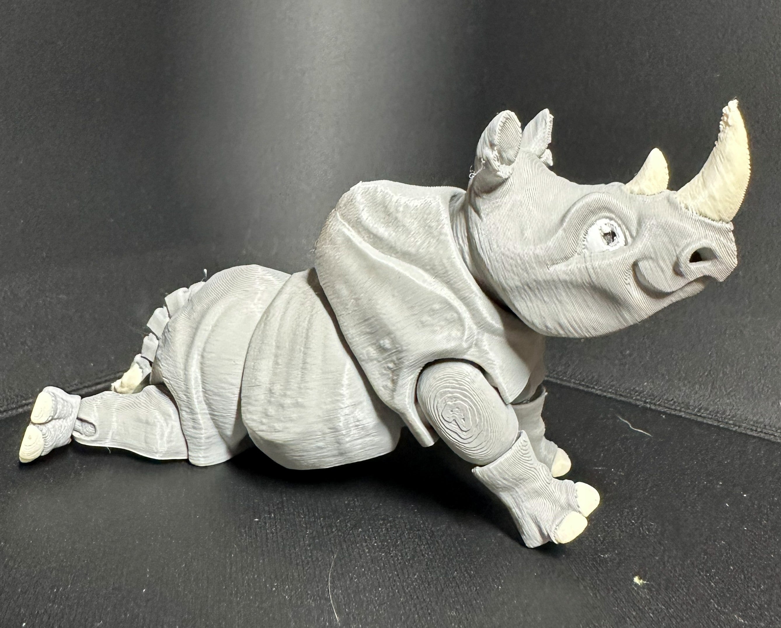Large Articulated Rhino — 3D Printed Poseable Desk Buddy