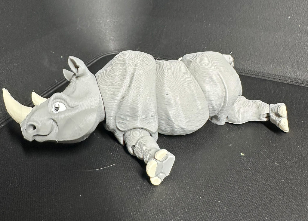 Large Articulated Rhino — 3D Printed Poseable Desk Buddy