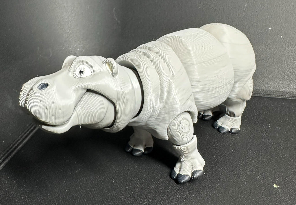 Articulated Hippo Fidget Toy – Cute 3D Printed Desk Buddy