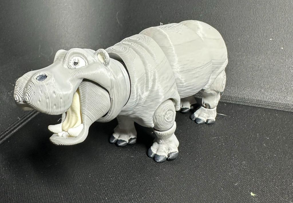 Articulated Hippo Fidget Toy – Cute 3D Printed Desk Buddy
