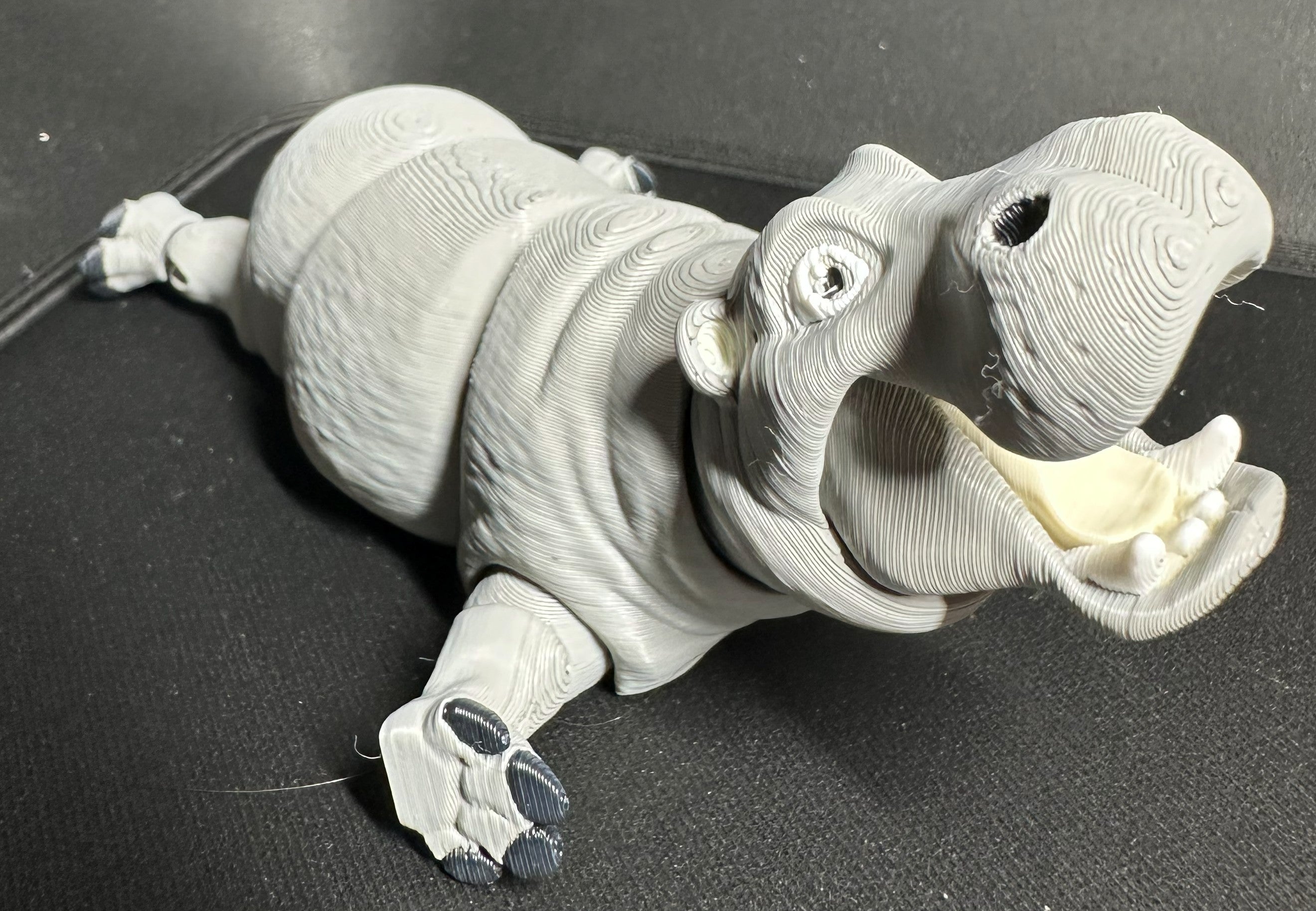 Articulated Hippo Fidget Toy – Cute 3D Printed Desk Buddy