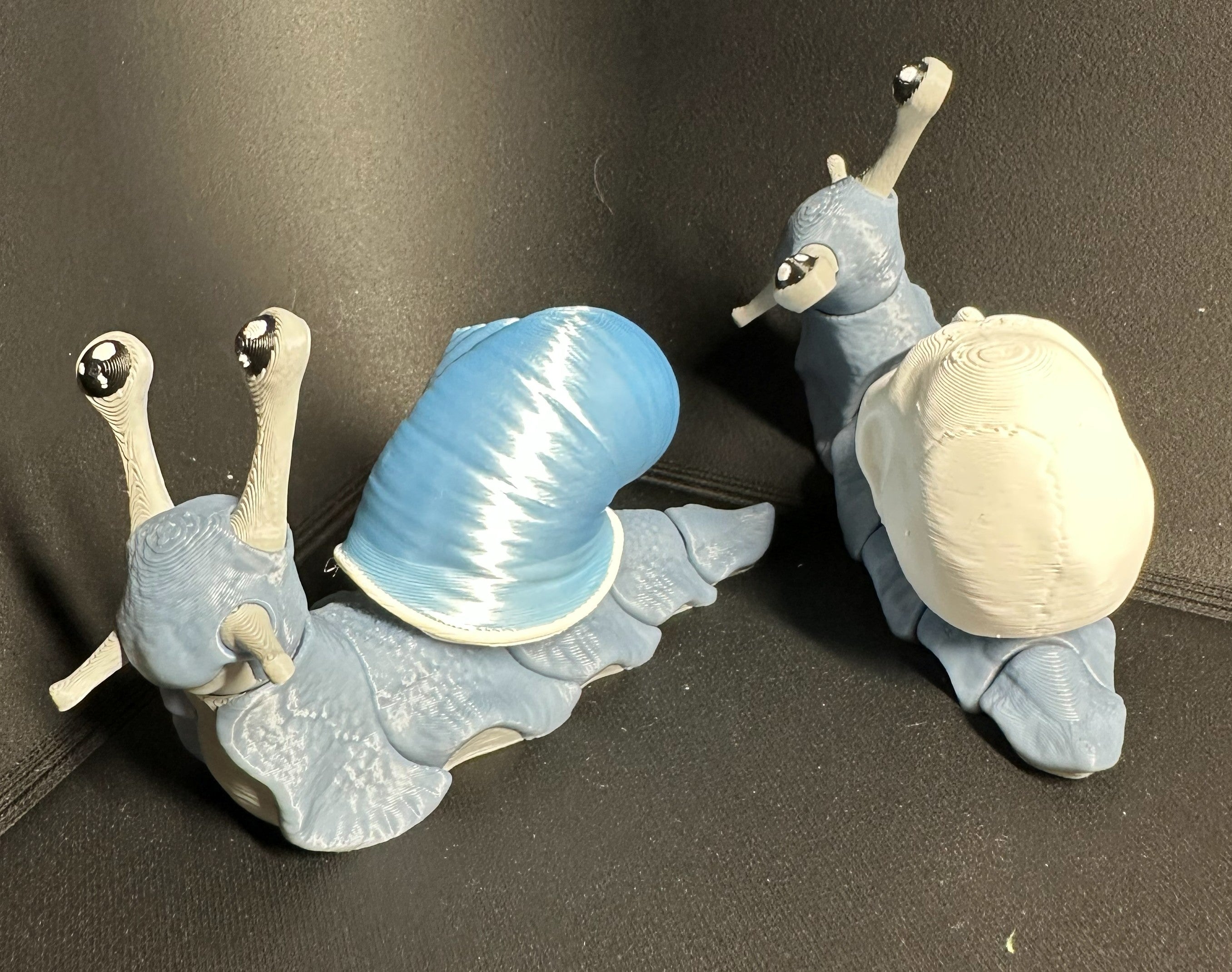 3D Printed Snail & Slug Figurine – Interchangeable Shell Options (Regular, Skull, Christmas)