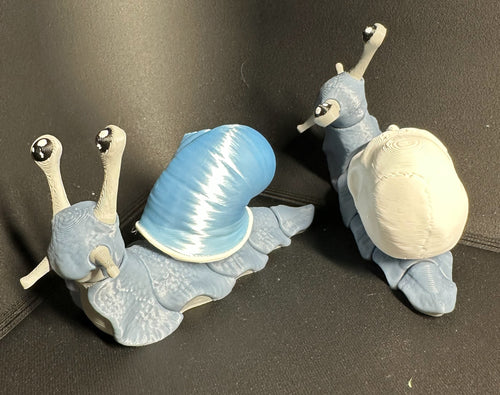 3D Printed Snail & Slug Figurine – Interchangeable Shell Options (Regular, Skull, Christmas)